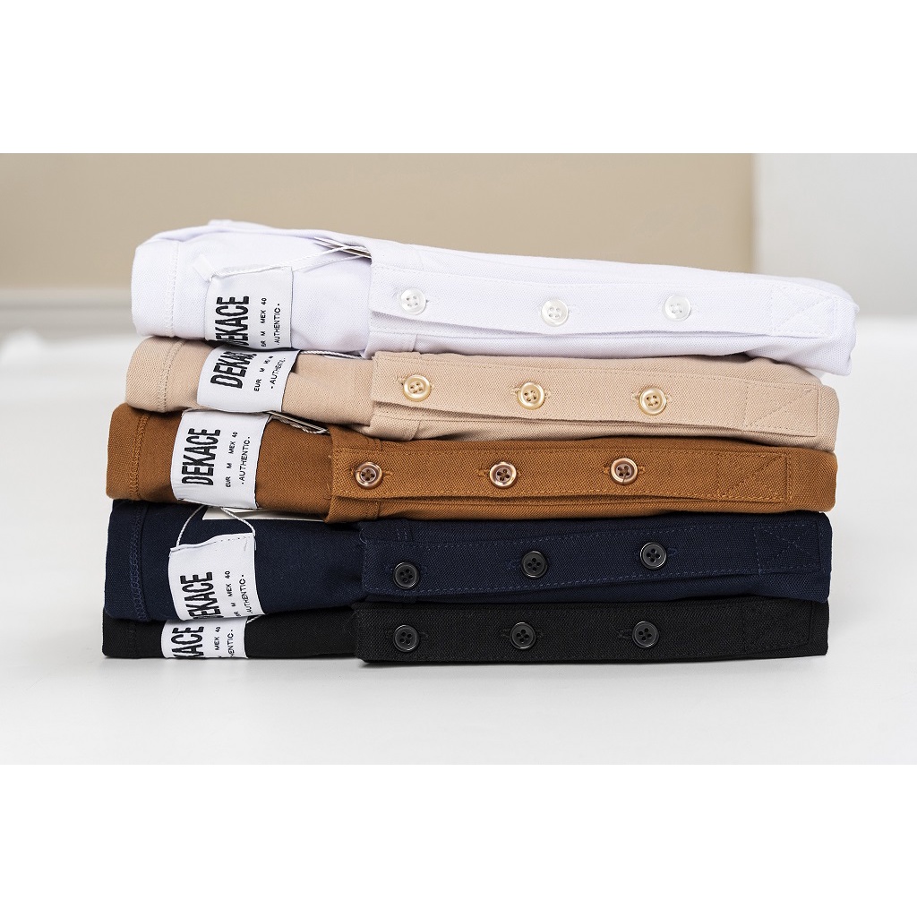 Áo Thun Henley Tay Ngắn Vải Cotton Cá Sấu Dày Dặn Co Giãn