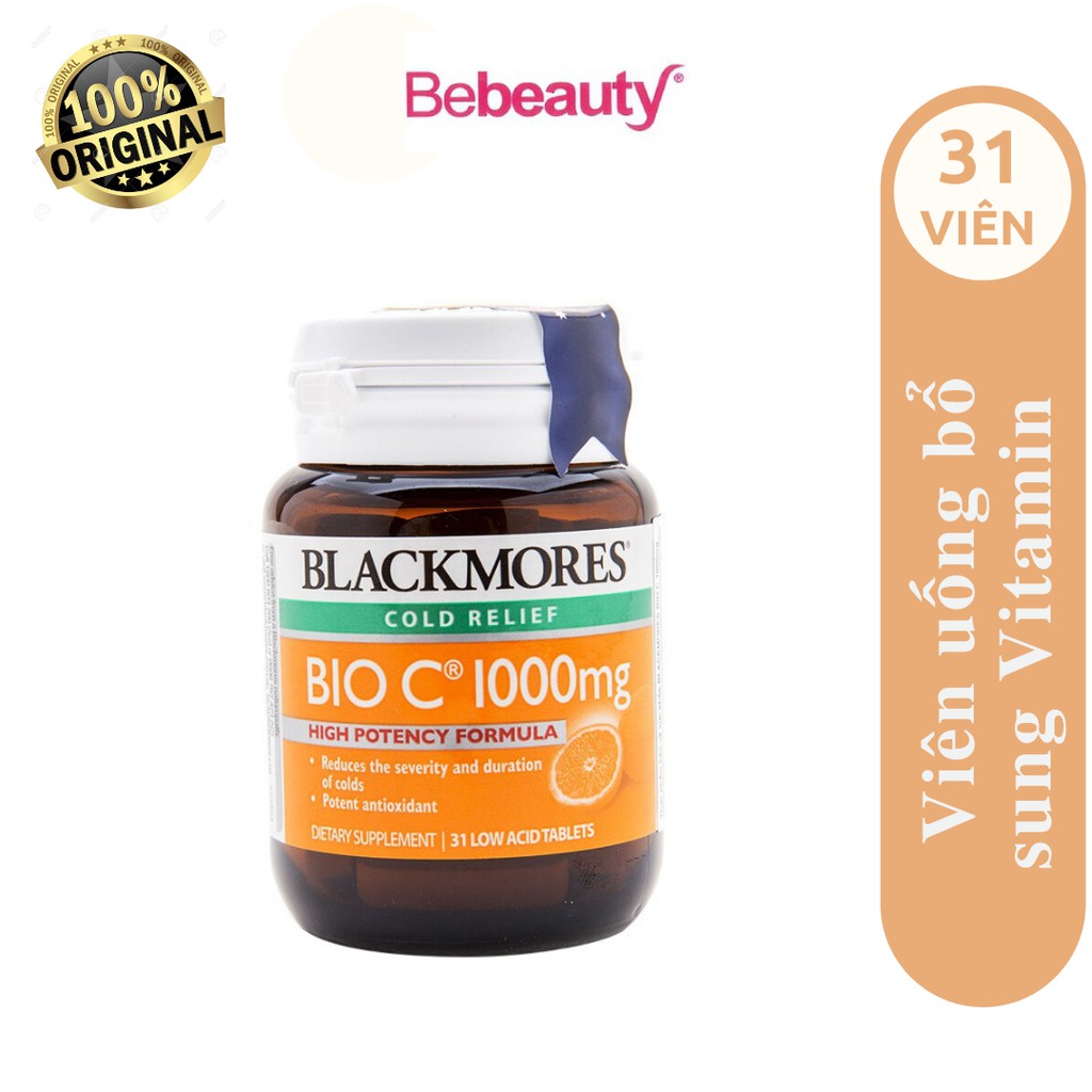 Viên uống bổ sung vitamin C Blackmores Bio C 1000mg (Hộp 31 viên) - Thực phẩm bảo vệ sức khỏe - 0305412