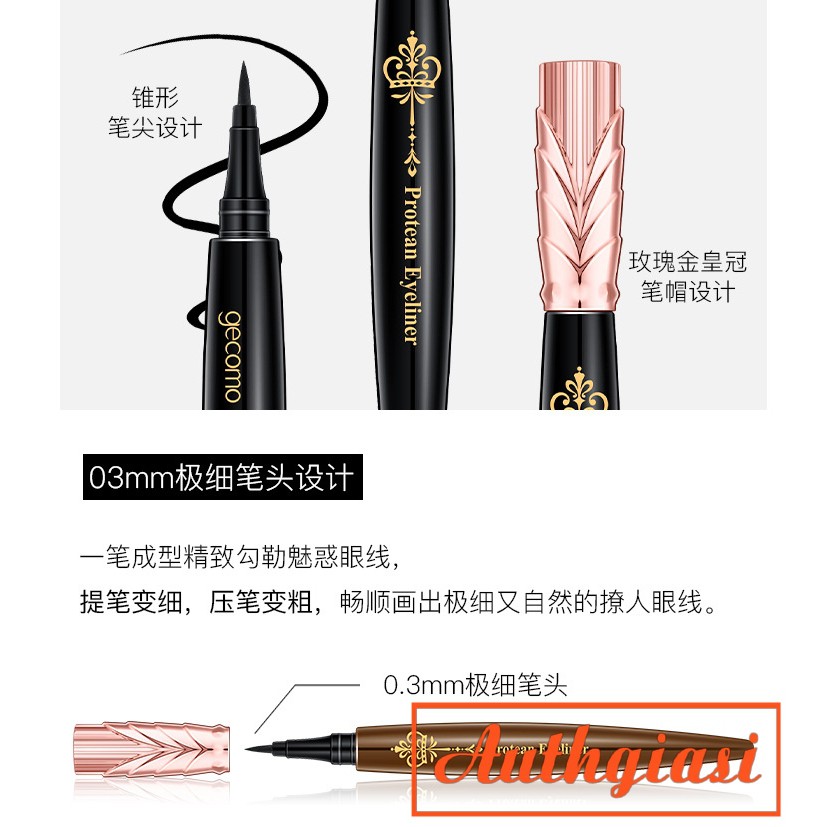 [NÂU và ĐEN] Kẻ mắt dạ Gecomo Lasting chống trôi không kem dễ kẻ | BigBuy360 - bigbuy360.vn