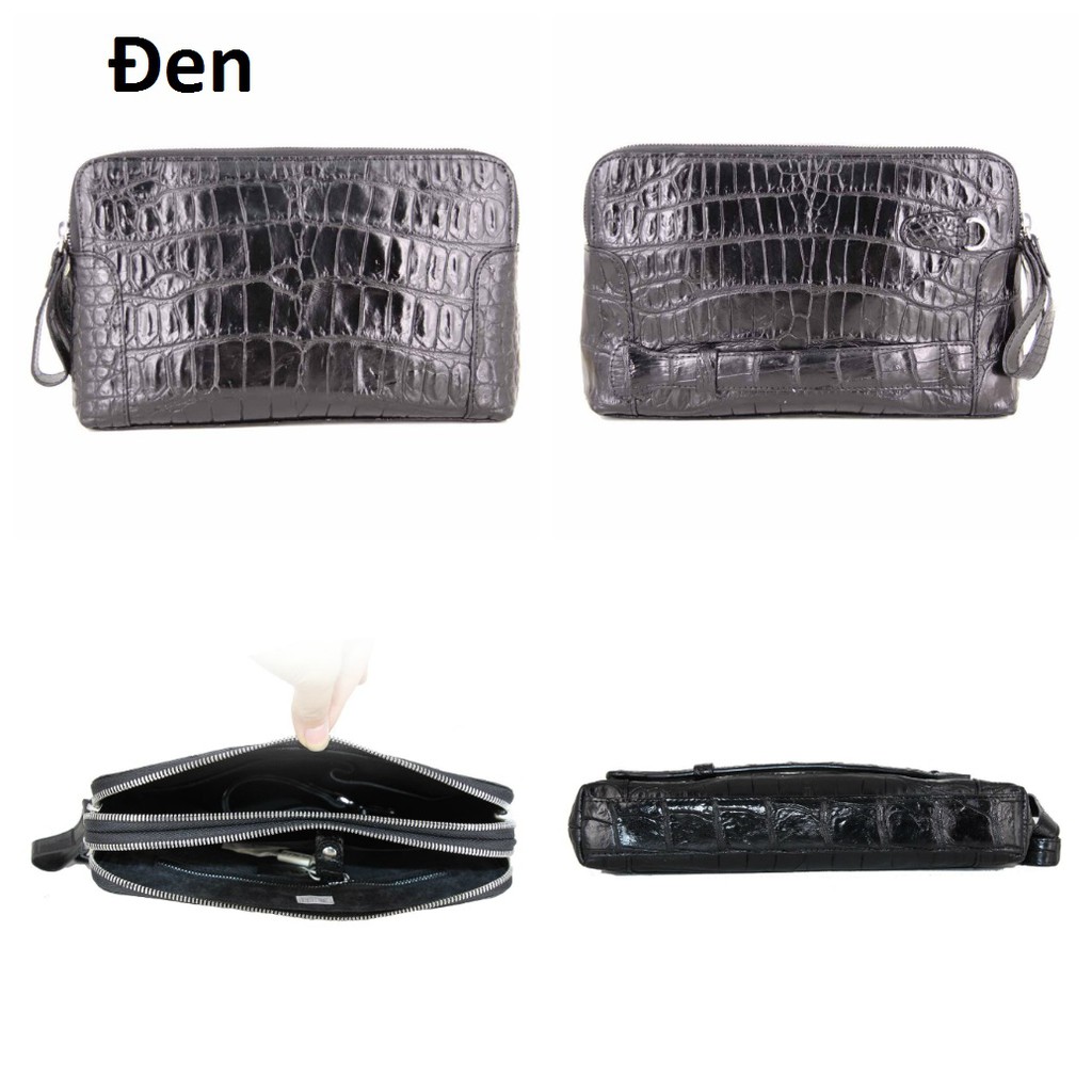 Ví clutch cầm tay nam Toma Việt Nam TA1TNCS002 - da cá sấu
