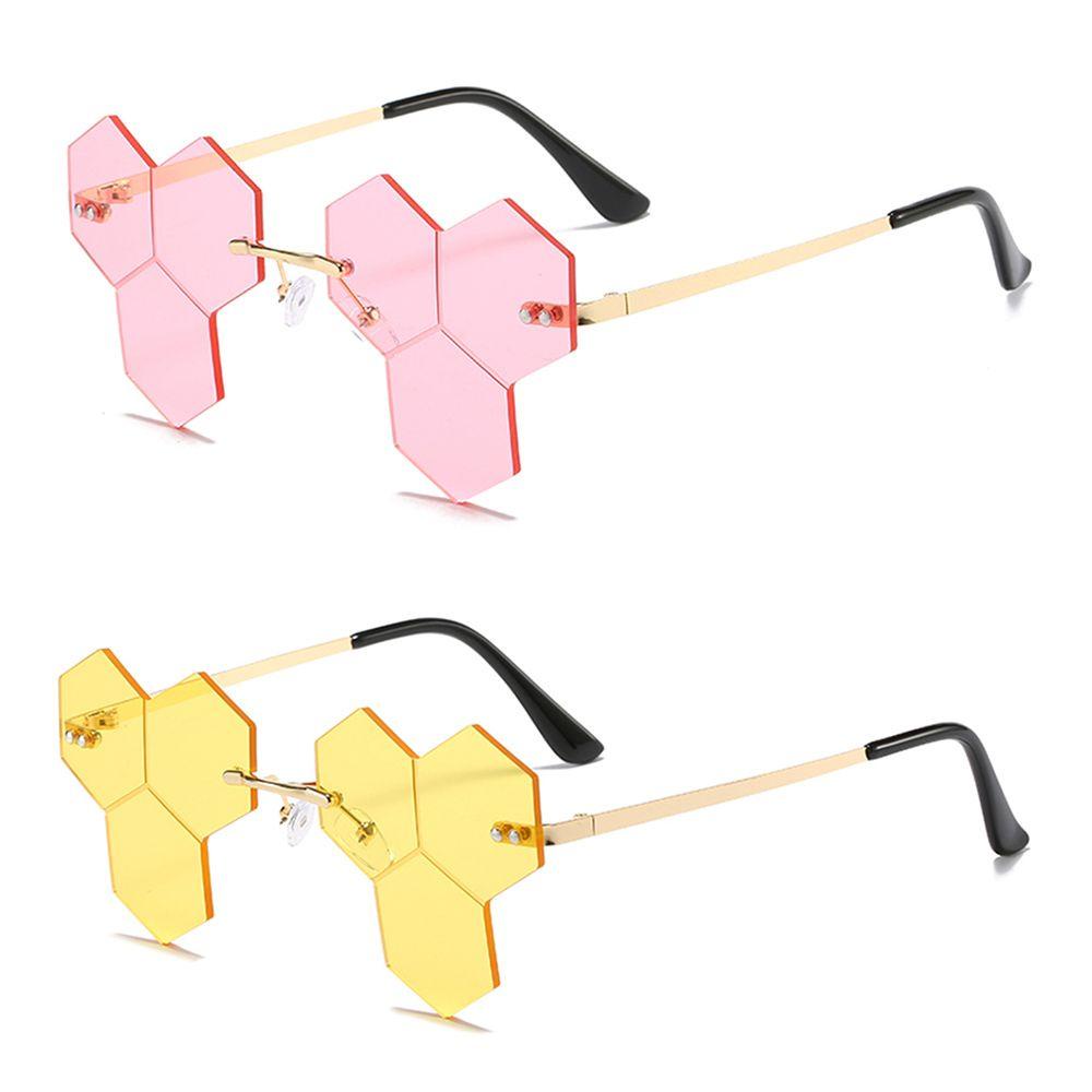 Kính Râm Tròng Đa Giác LUOL LUOL Đa Giác Trong Suốt Độc Đáo Thời Trang Vui Nhộn