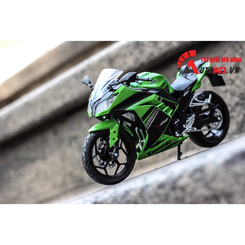 MÔ HÌNH KAWASAKI NINJA 300 GREEN 1:12 AUTOMAXX 5796