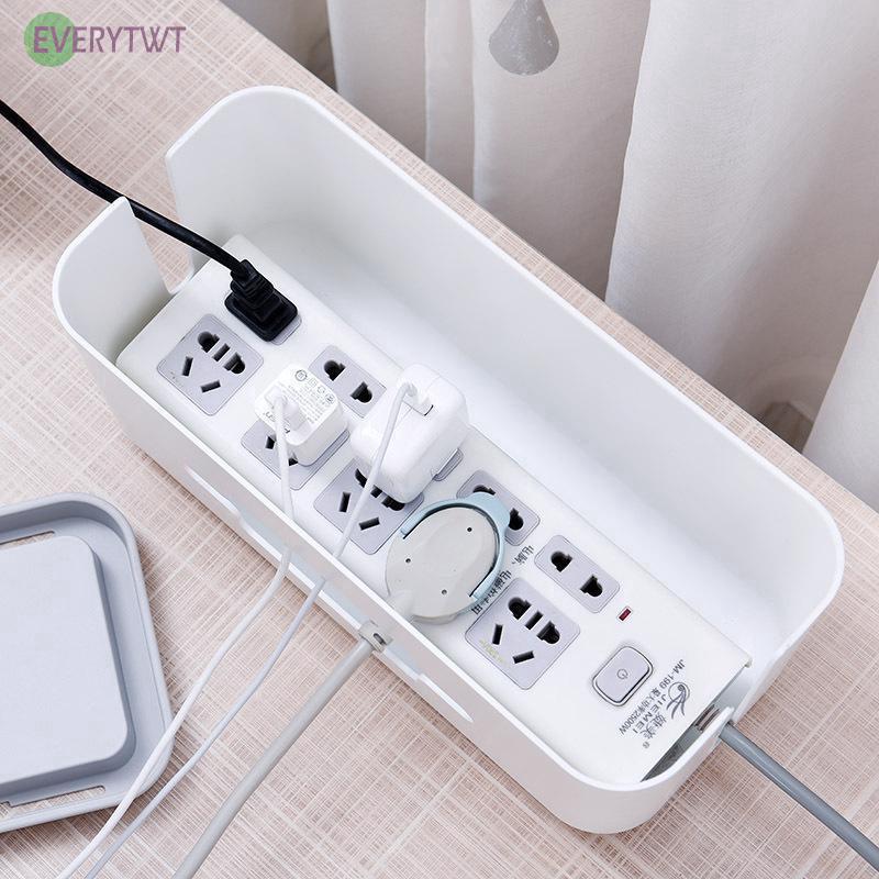 Creative Home Multi-purpose Fire Abs Plastic Desktop Network Cable Strip Box P1