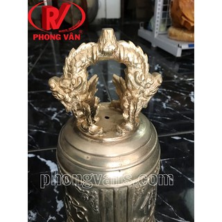Chuông chùa đồng đỏ Huế cao 35 cm
