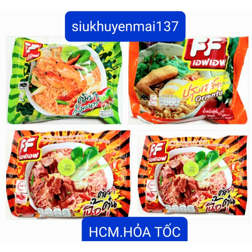 mì tomyum thái lan ff cay 4 vị, 55 gr 1 gói,( dạng nước) hsd: 9.2022