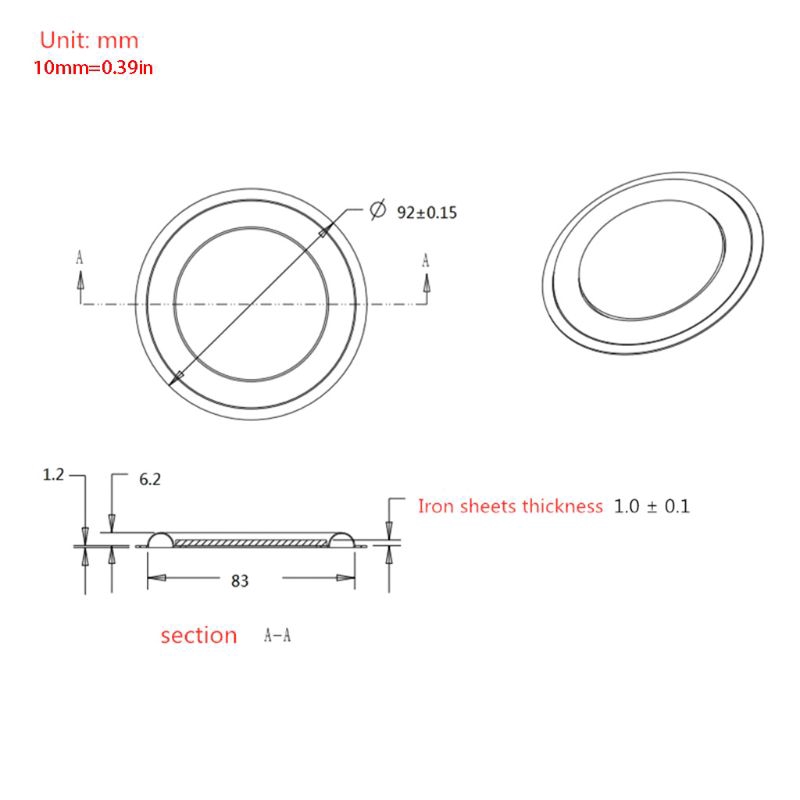 Bộ 2 màng loa 75/90/92/139mm dùng để sửa chữa cho loa tản âm thụ động