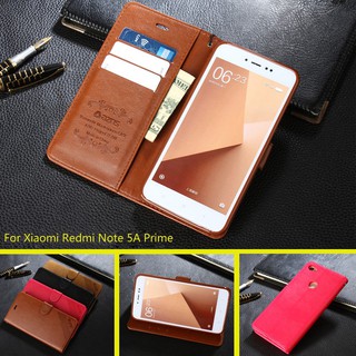 Bao da PU dạng ví có ngăn đựng thẻ thời trang cho Xiaomi Redmi Note 5A Prime