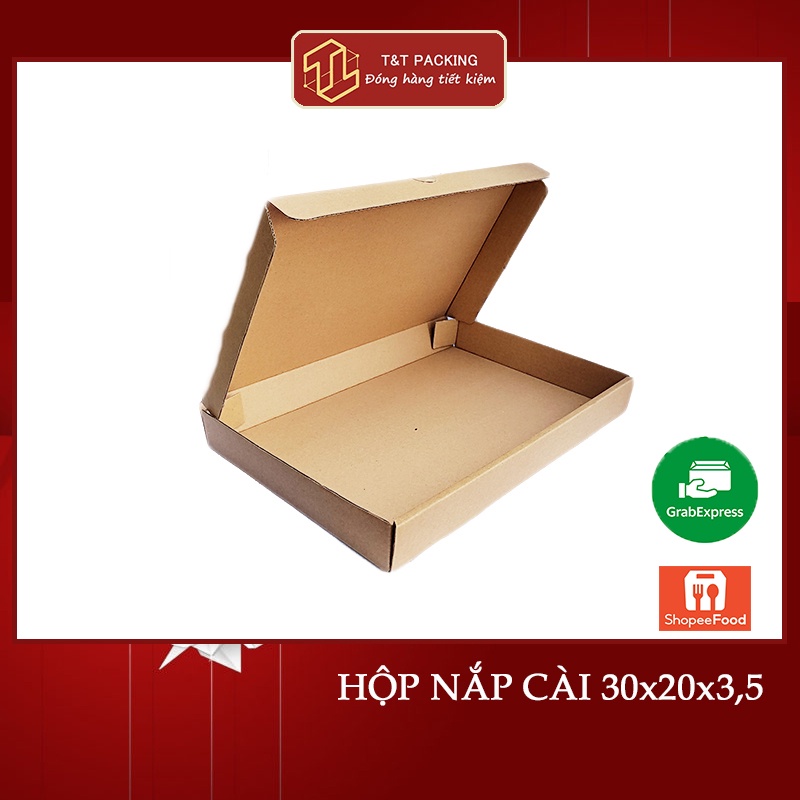 Combo 50 30x20x3,5 hộp carton nắp cài