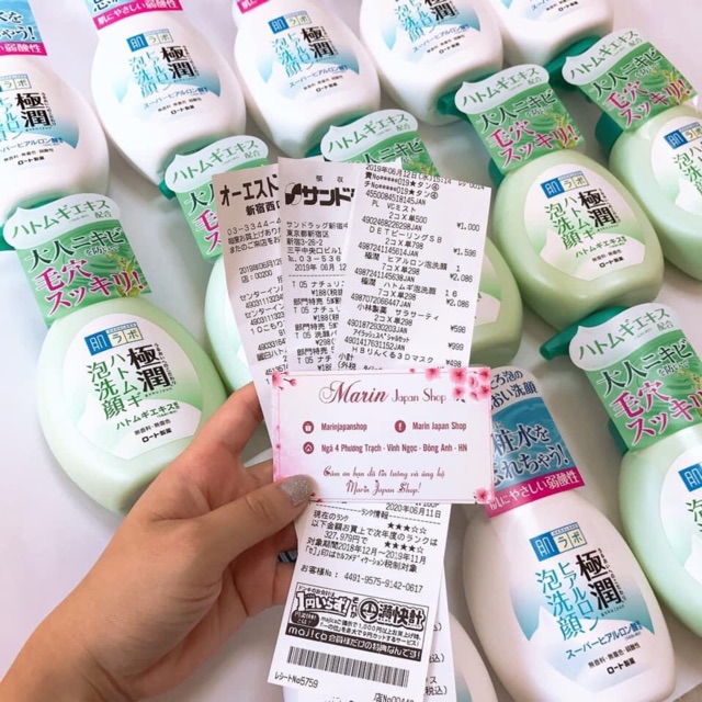 (Chuẩn auth,có bill) Sữa rửa mặt Hadalabo Nhật Bản lành tính, tạo nhiều bọt, dễ sử dụng nội địa Nhật