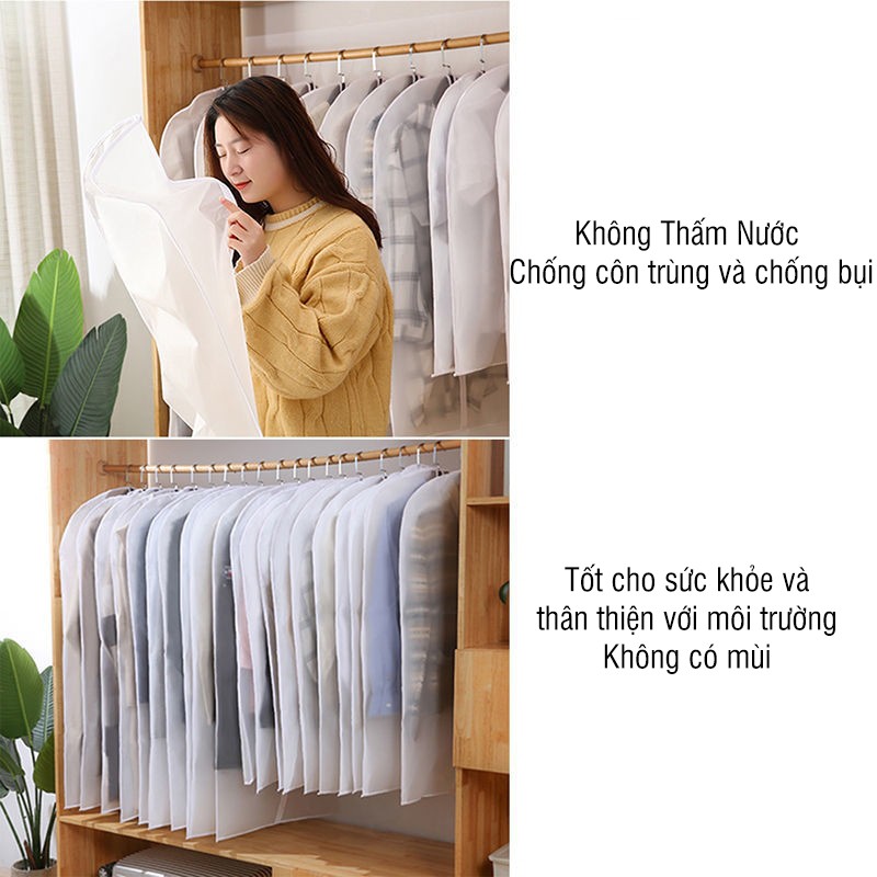 Túi Bọc Quần Áo, Túi Đựng Quần Áo Treo Tủ Chống Bụi, Chống Thấm, Ẩm Mốc Mối Mọt PAPAA.HOME