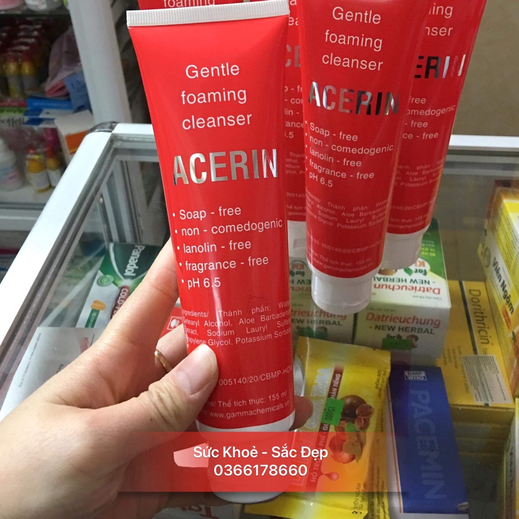 SỮA RỬA MẶT - ACERIN GENTLE FOAMING CLEANSER 155ML  GaMa