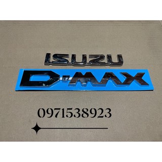 logo chữ ISUZU D-MAX dán đuôi xe