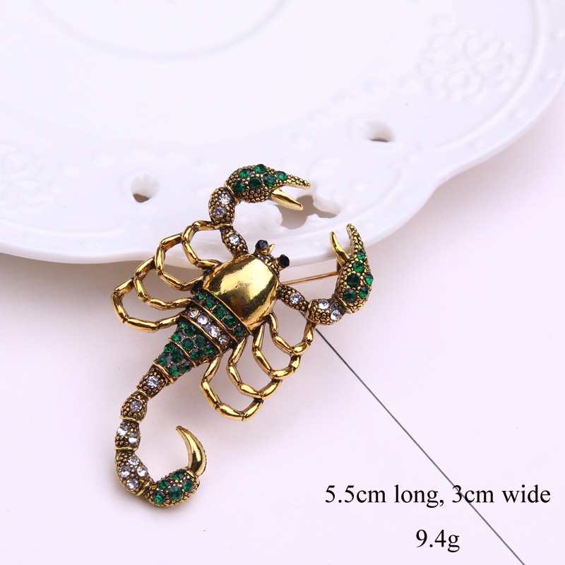 ghim cài áo hình bọ cạp đính đá thời trang cho nam nữ broches