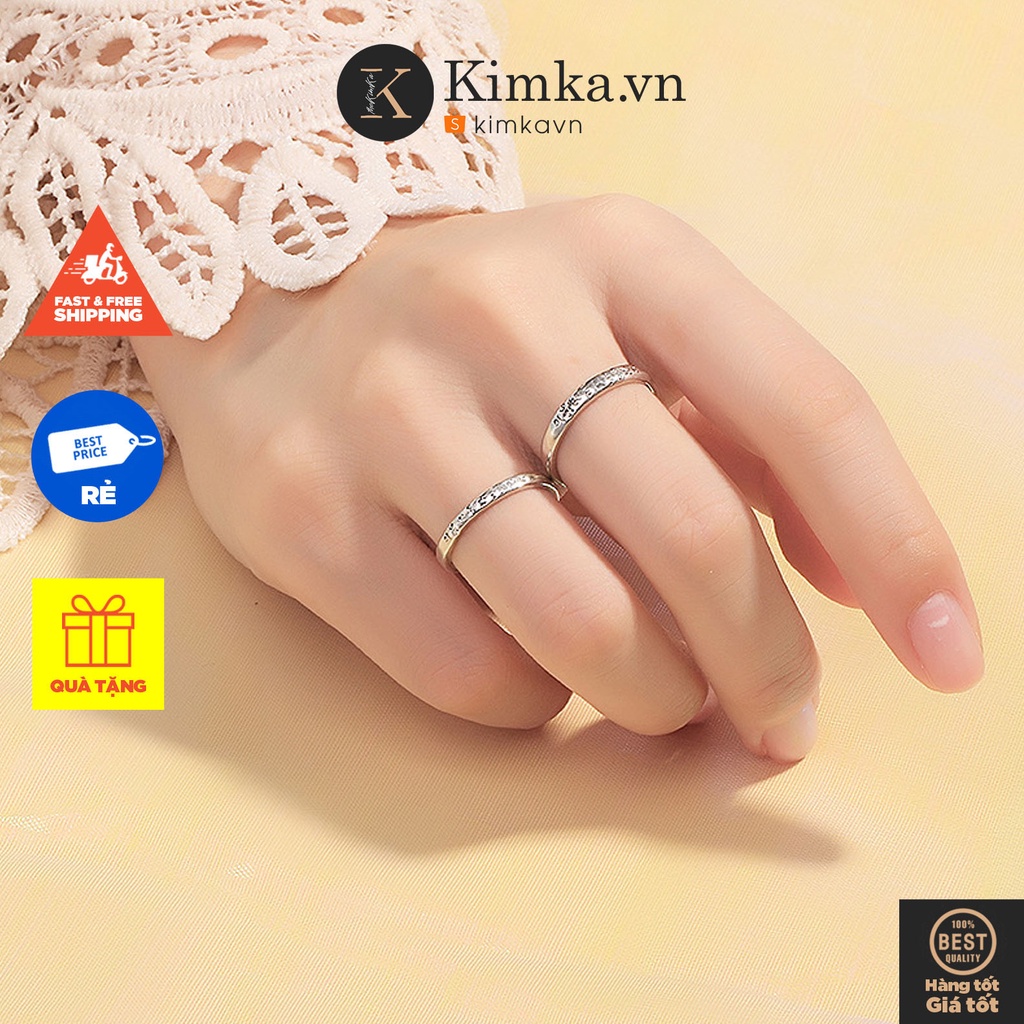(0177) Nhẫn Đeo Tay Khắc Ký Tự Đơn Giản Cá Tính