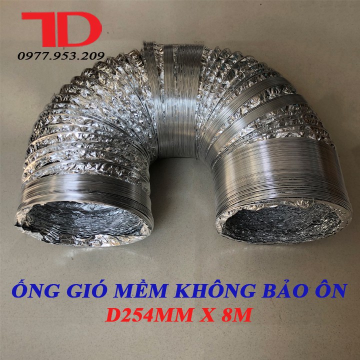 Ống gió mềm không bảo ôn D254mm x 8m