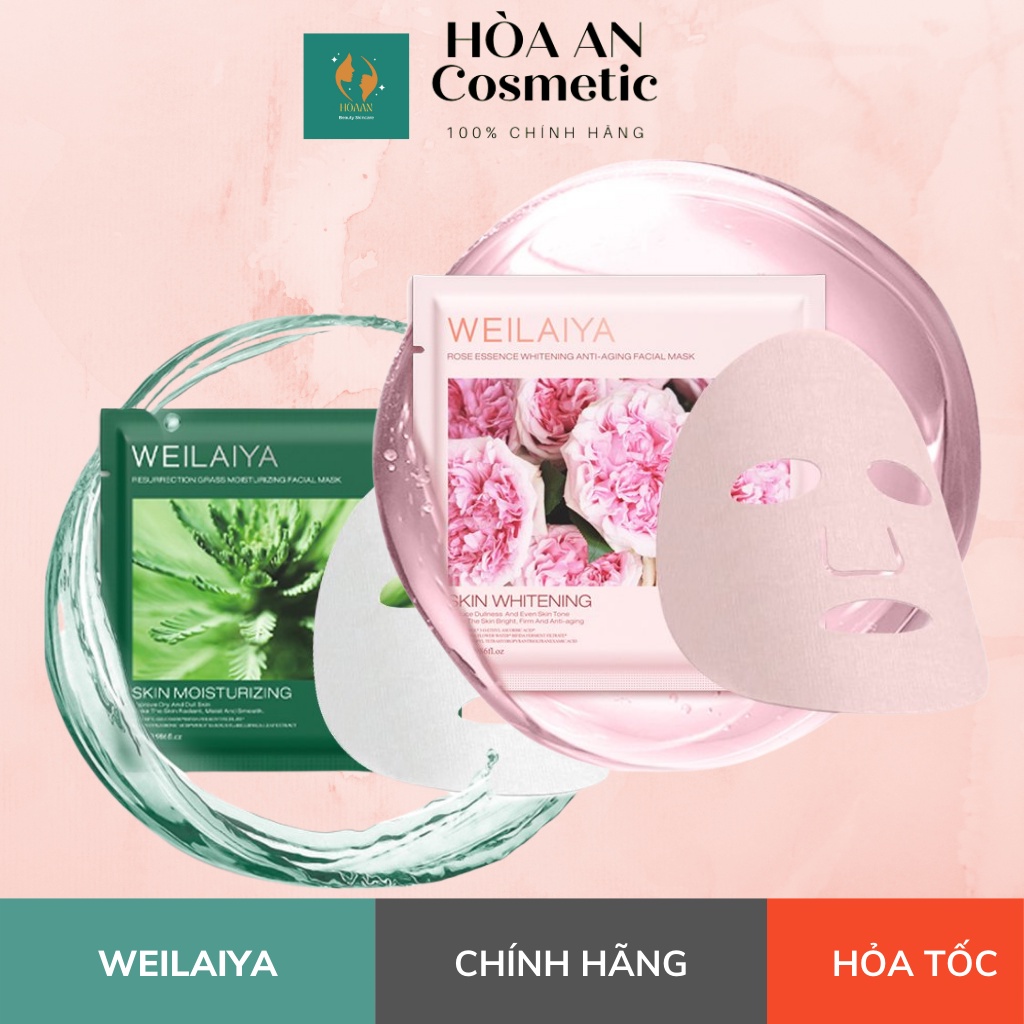 Mặt Nạ Tái Sinh Dưỡng Trắng Da Weilaiya 28ml Tinh Chất Hoa Hồng Cỏ Vạn Mê