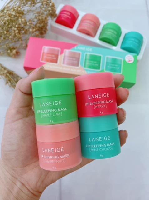 ( Tách Set Minisize 8g) Set Mặt Nạ Ngủ Môi LANEIGE LIP SLEEPING MASK MINI KIT | BigBuy360 - bigbuy360.vn