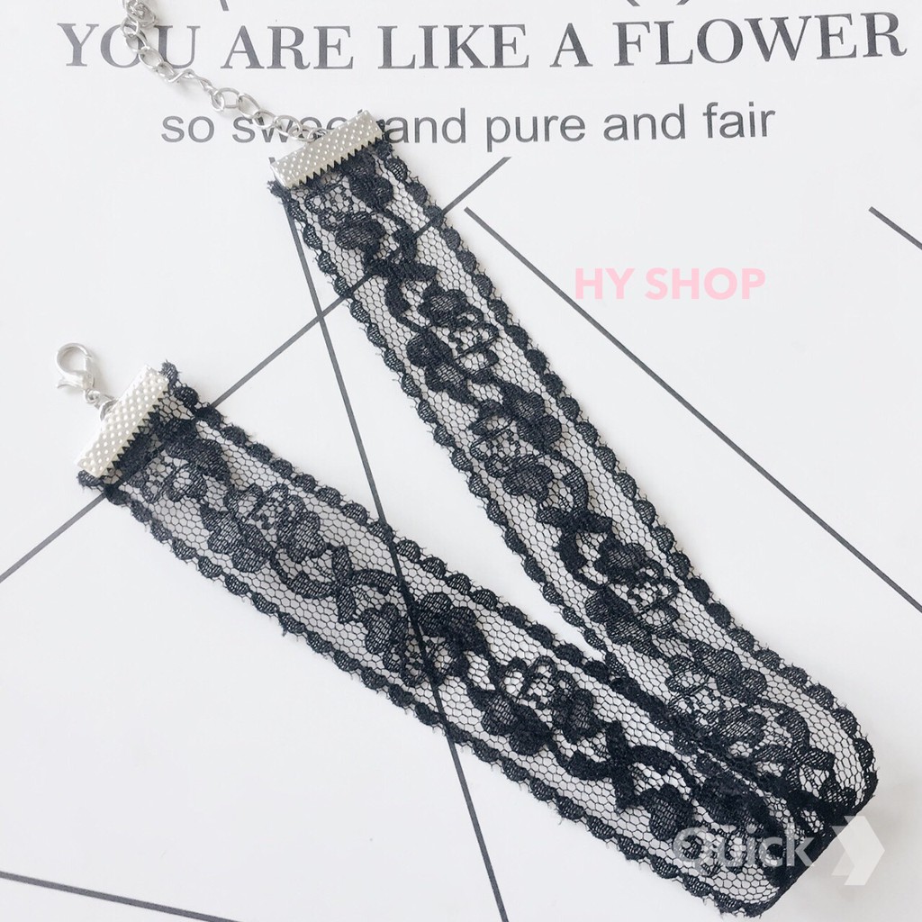 vòng cổ choker ren hoa xinh xắn