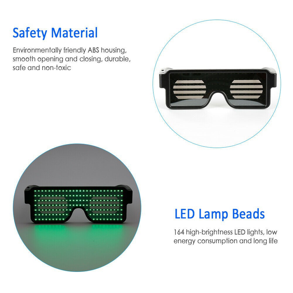 Kính mắt có đèn LED sạc USB thiết kế thời trang gọn nhẹ