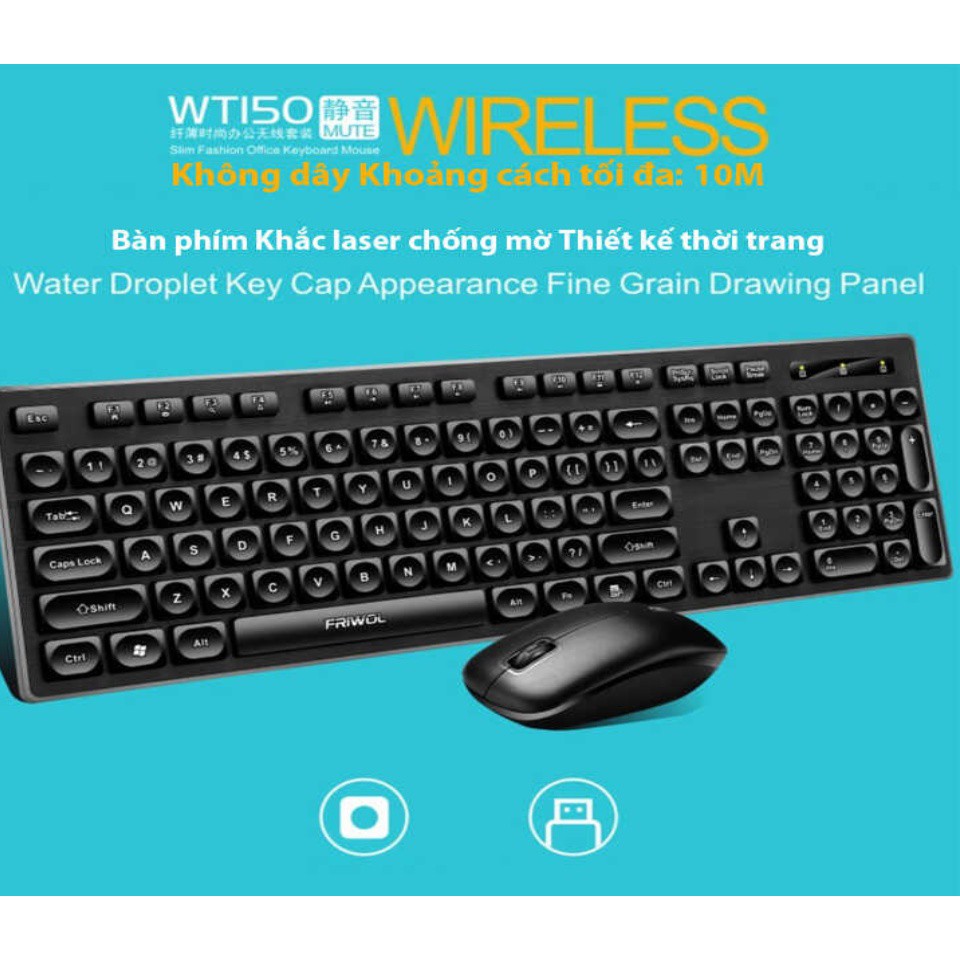 Bàn phím và Chuột không dây FRIWOL WT150 / V3max
