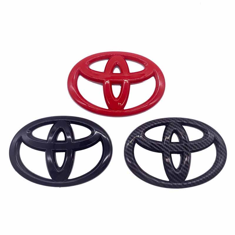 Miếng Dán logo Bằng Sợi carbon Trang Trí Vô Lăng Xe Hơi Toyota Vios Carola Want