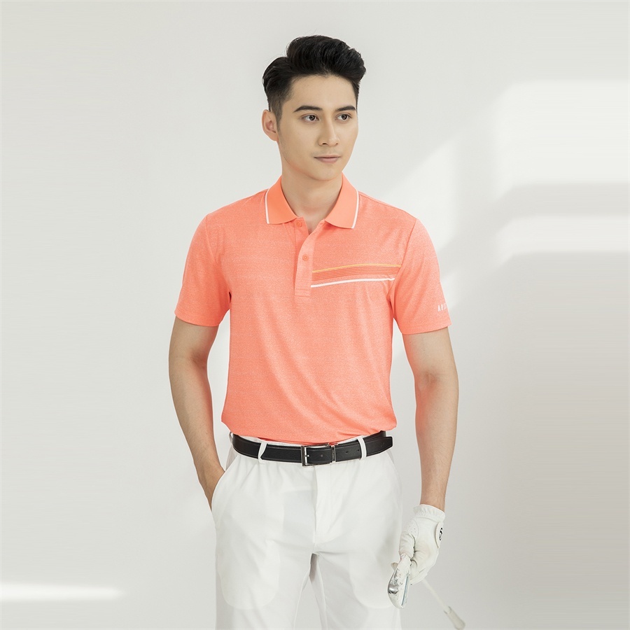 Áo polo nam ARISTINO phom Golf fit, thiết kế cổ dệt line kẻ, chất liệu thoáng khí - APSG03S1