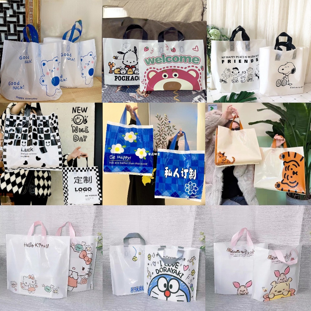 Túi mua sắm bằng nhựa in hình snoopy dễ thương