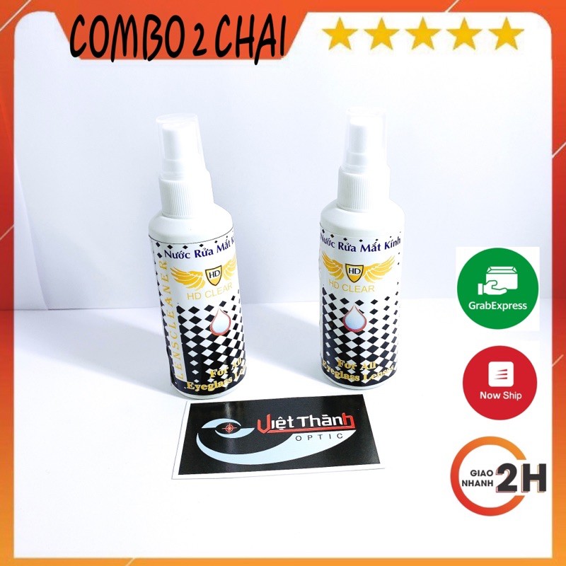 ComBo Hai Chai Nước Rửa Mắt Kính Chuyên Dụng