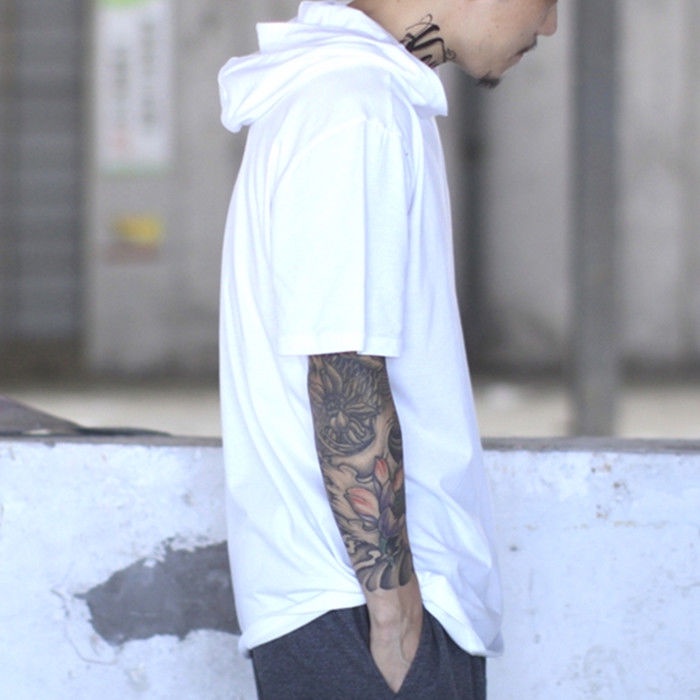 Áo Hoodie Tay Ngắn Dáng Rộng Phong Cách Hip Hop Thời Trang Mùa Hè 2022