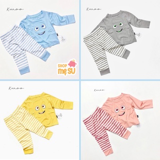 Kwoo - Bộ thun lạnh dài tay kwoo cho bé in hình cá heo mẫu mới nhất 2021