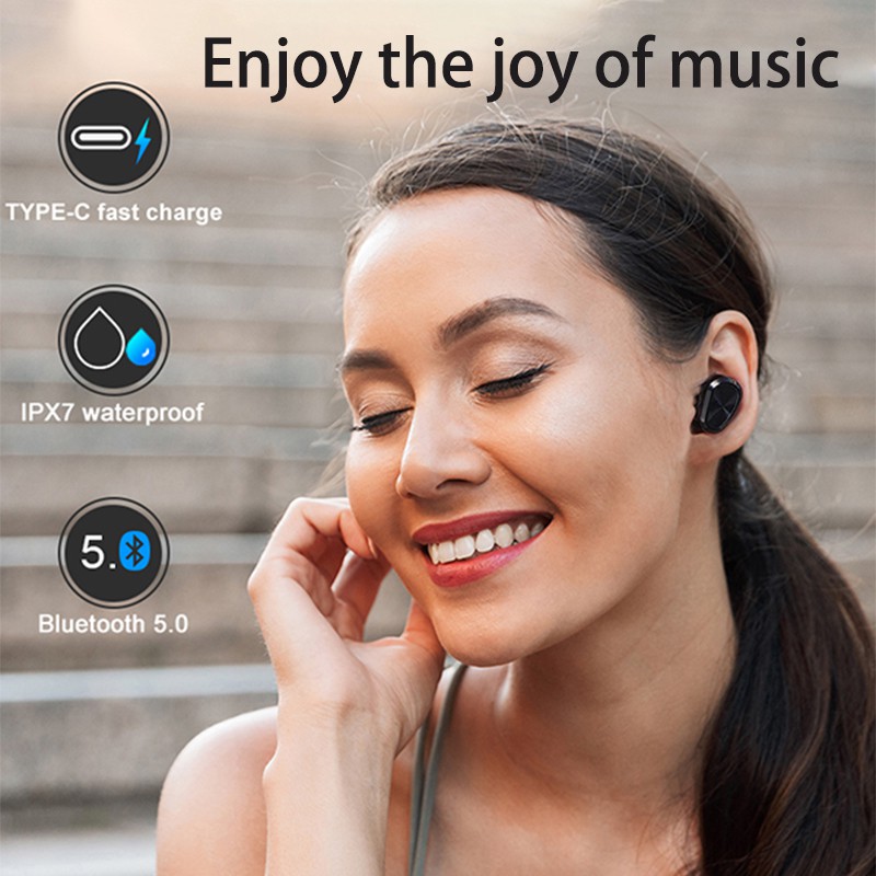 Tai nghe bluetooth không dây W9 đích thực Âm thanh CVC7.0 HIFI giảm tiếng ồn, thời lượng pin dài, đeo không đau