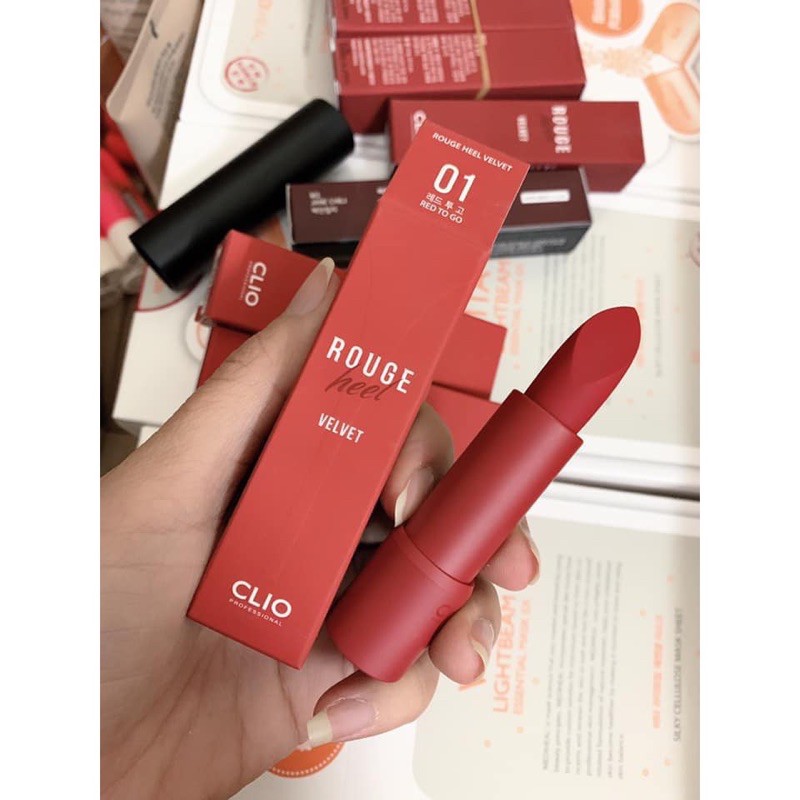 SON CLIO ROUGE HEEL VELVET - HÀN QUỐC