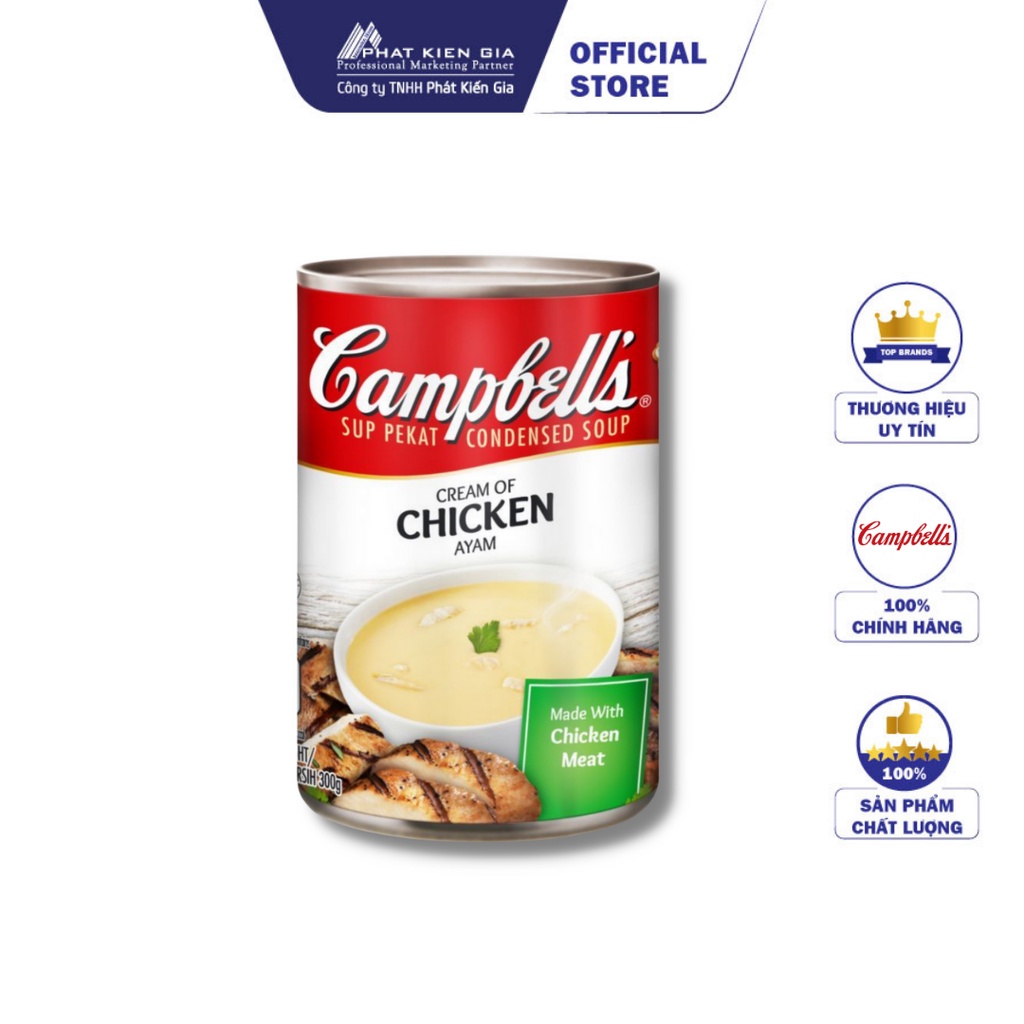 Súp Kem Gà Campbell's 300g (Thương Hiệu Mỹ - SX Malaysia) - Date: 04/01/2024