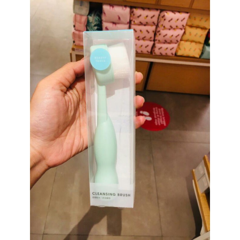 Miniso (Hàng Mới Về) Cọ Rửa Mặt Làm Sạch Da Màu Xanh Lá Cây