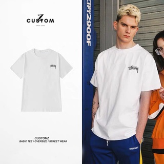 Áo Thun Stussy Form Rộng Tay Lỡ Chất Liệu Cotton Cao Cấp Thoáng Mát MS1