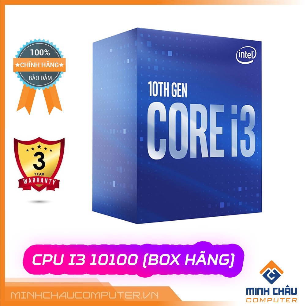 Combo CPU i3-10100 Box + Main tùy chọn  - hàng chính hãng 36T