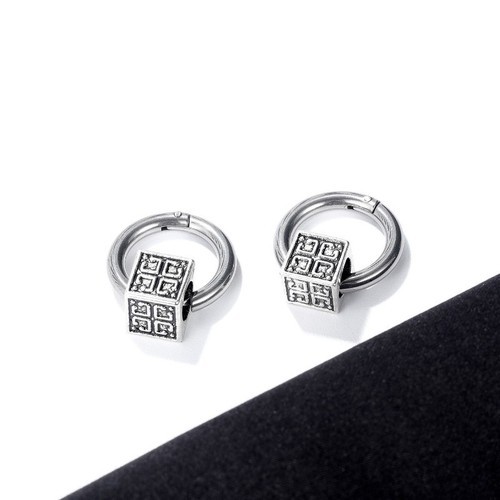 Bông Tai Nam Khoen Tròn Titan Ko Đen TT 3048