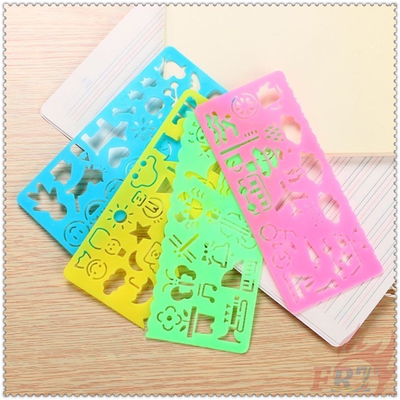Bộ 4 Thước Tập Vẽ Hình Dễ Thương Sáng Tạo Cho Học Sinh