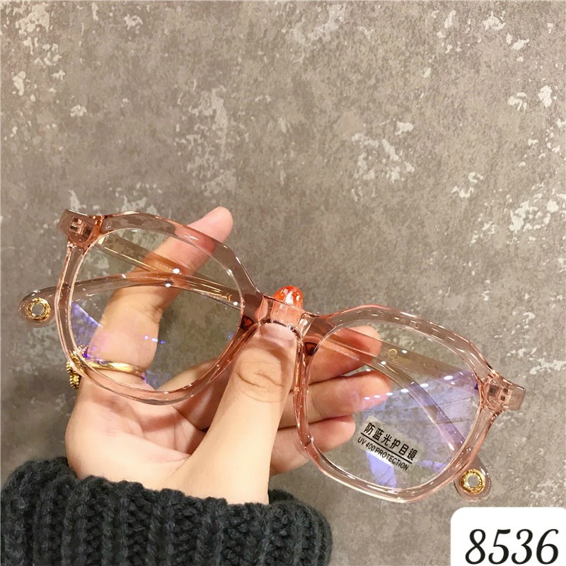 Gọng kính giả cận 8536 thời trang form tròn hơi to bền đẹp
