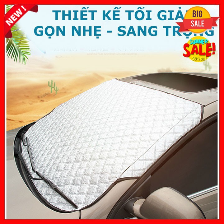 Tấm bạt che chắn nắng ngoài kính lái ô tô tráng phủ một lớp nhôm chống nóng cách nhiệt cho xe oto Phù hợp với mọi xe