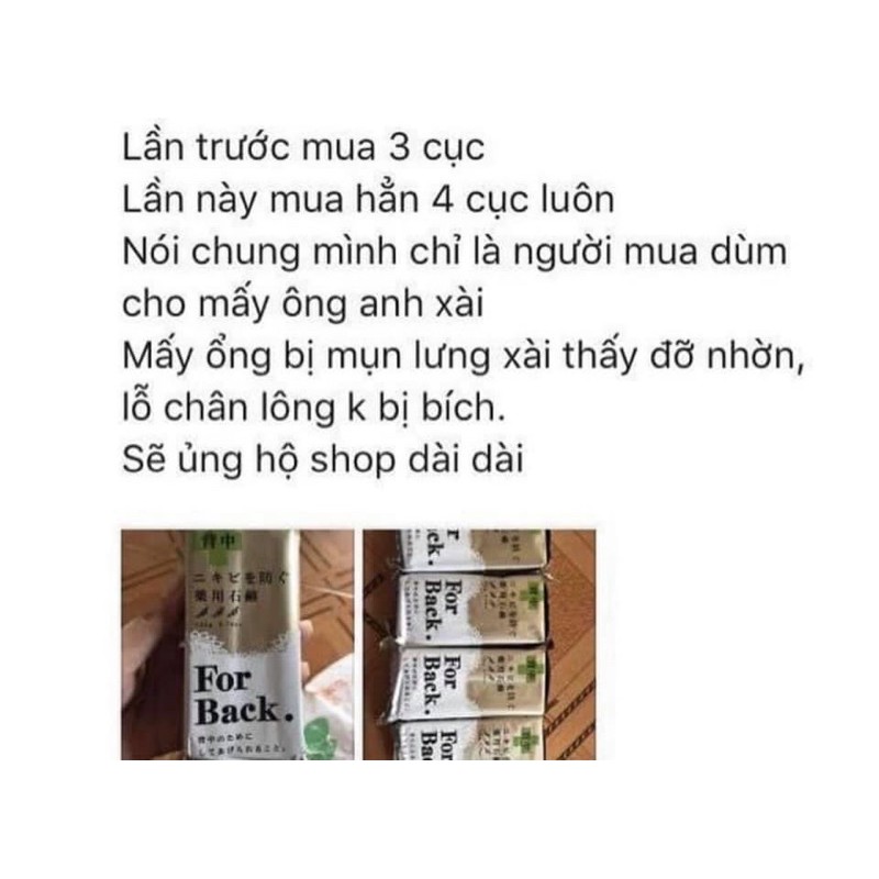 XÀ PHÒNG TRỊ MỤN LƯNG FOR BACK - NHẬT