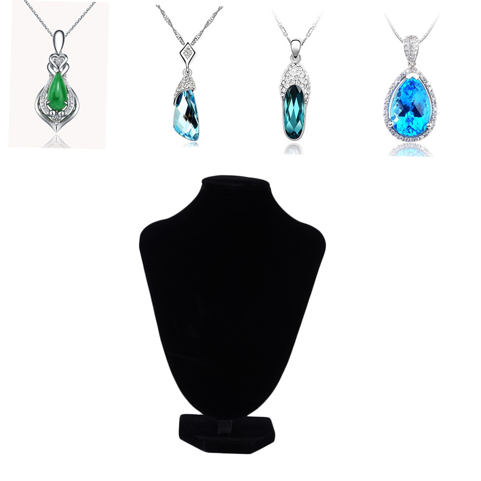 Giá đỡ trưng bày trang sức hình người màu đen 22*15