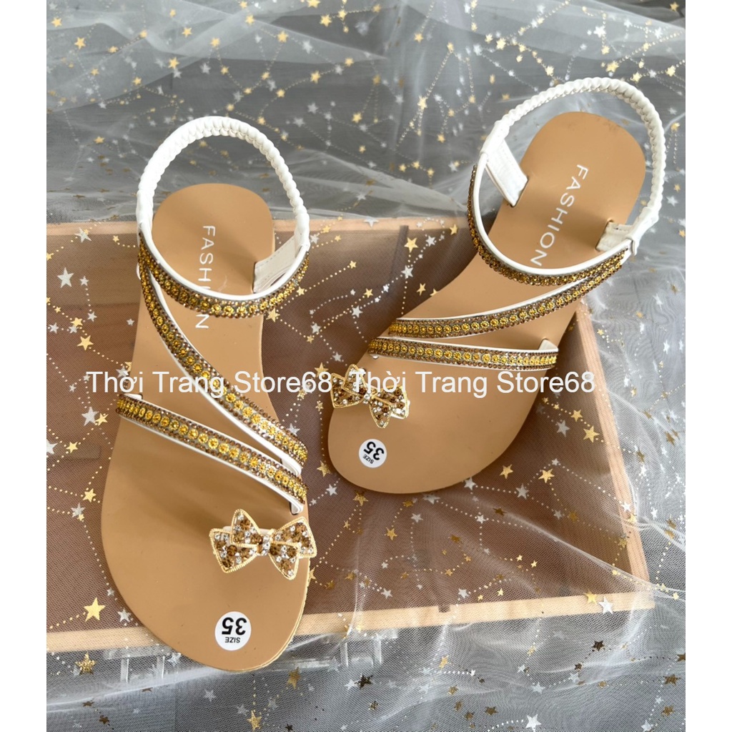 Sandal nữ, dép quai ngang nữ đi học, đi chơi thời trang DS04, đế TPR chống trơn truợt