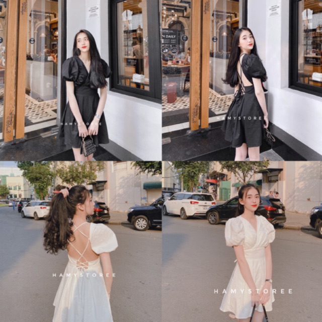 QUEEN DRESS - ĐẦM TAY BỒNG ĐAN DÂY LƯNG CỰC XINH | BigBuy360 - bigbuy360.vn