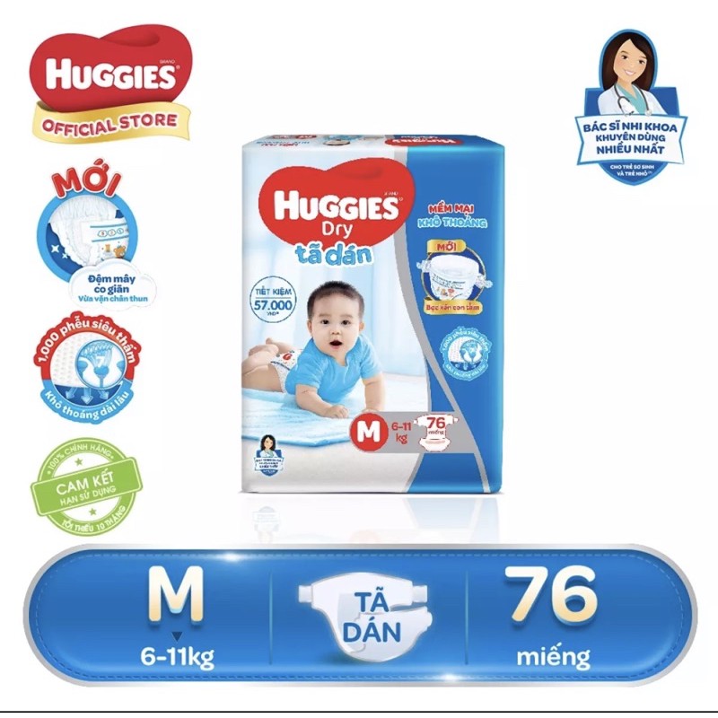 Tã dán Huggies size M76