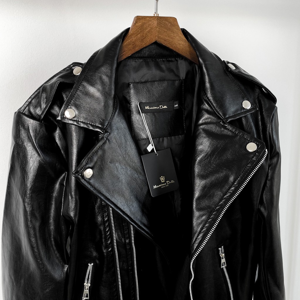 Áo da biker đen, áo khoác da nam nữ unisex, MSW Town | BigBuy360 - bigbuy360.vn