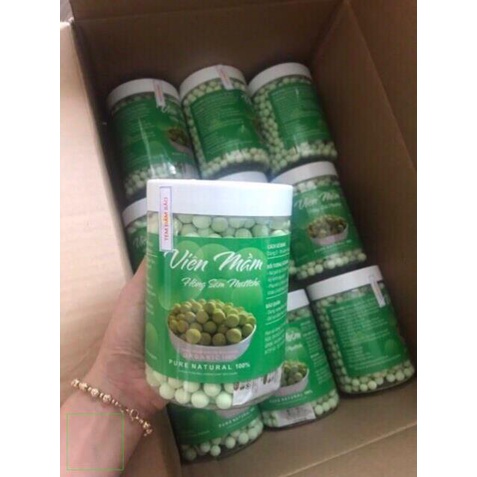 1 kg 2 hộp viên mầm hồng sâm matcha - viên mầm đậu nành nguyên xơ