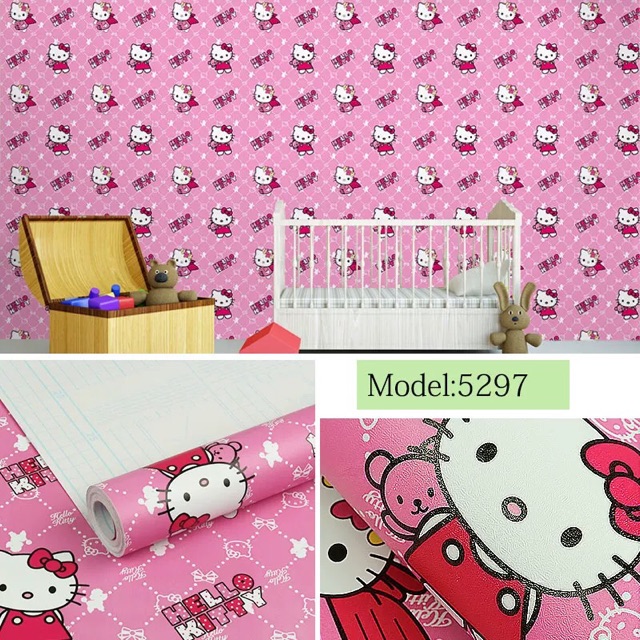 Giấy dán tường kitty-decal 10 mét giấy dán tường sẵn keo rộng 45cm