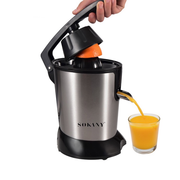 Máy vắt cam Sokany 85W cần gạt đòn bẩy, tay cầm mềm, dễ sử dụng - Bảo hành chính hãng 12 tháng,