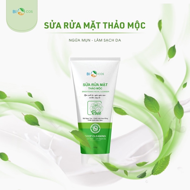 Sữa Rửa Mặt BIOCOS Ngừa Mụn, Sáng Da